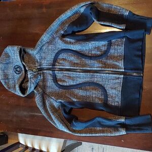 Lululemon Athletica Scuba Hoodie Burlap Texture Grey size 4